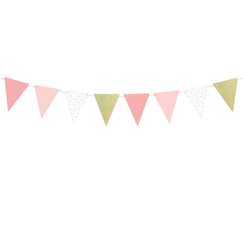 Fanions Rose Et Or Modern Confetti Fanions Rose Et Or Modern Confetti