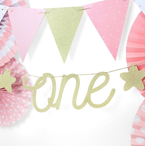 Guirlande Anniversaire 1 An One Modern Confetti Guirlande Anniversaire 1 An One Modern Confetti