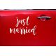 Sticker voiture mariage - Just married