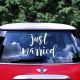 Sticker voiture mariage - Just married