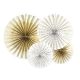 Rosaces blanc et or (lot de 4)