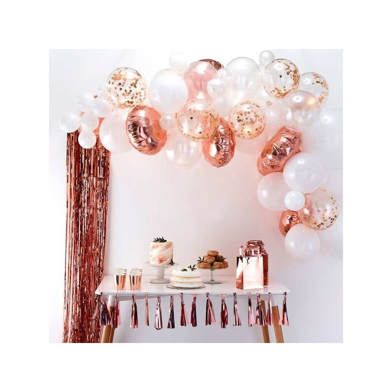 Kit guirlande de ballons rose blanc