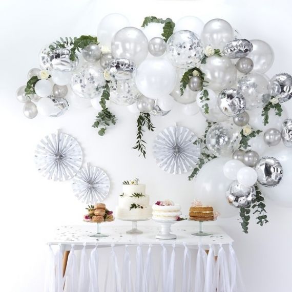 Arche de ballons en kit - Argent - MODERN CONFETTI