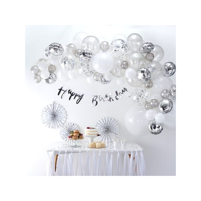 Arche de ballons en kit - Argent - MODERN CONFETTI