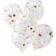 Ballons confettis fleurs pastel et or (par 5)