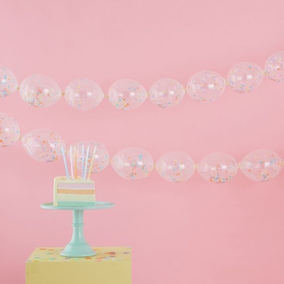 Guirlande de ballons confettis