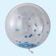 Ballons confettis géant bleu (par 3) - 90 cm