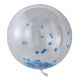 Ballons confettis géant bleu (par 3) - 90 cm
