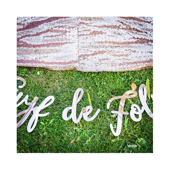 Guirlande EVJF DE FOLIE rose gold