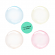 Ballon bulle transparent - pastel - 45 cm