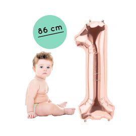 Ballon géant d'anniversaire 1 an – rose gold