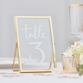 Cadre verre numero table mariage, menu mariage