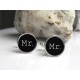 Boutons de manchettes noirs - Mr