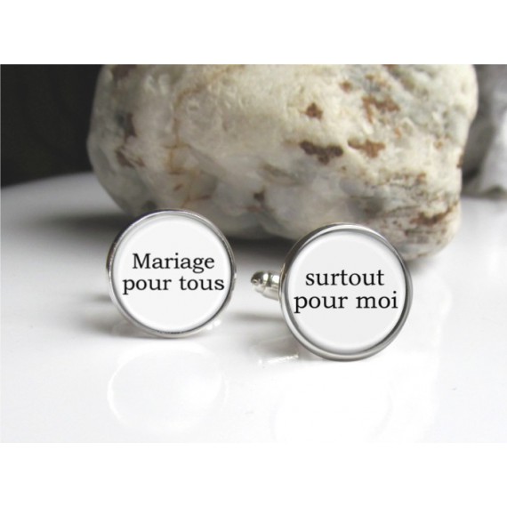 Boutons de manchettes - mariage pour tous