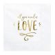 Serviettes blanches et or