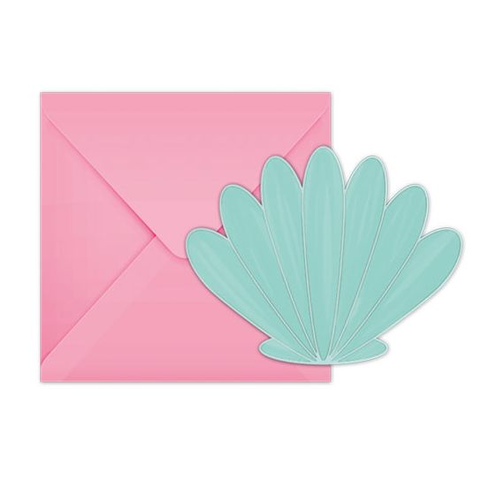 Cartes Invitations Coquillages Theme Sirene Modern Confetti Cartes Invitations Coquillages Theme Sirene Modern Confetti