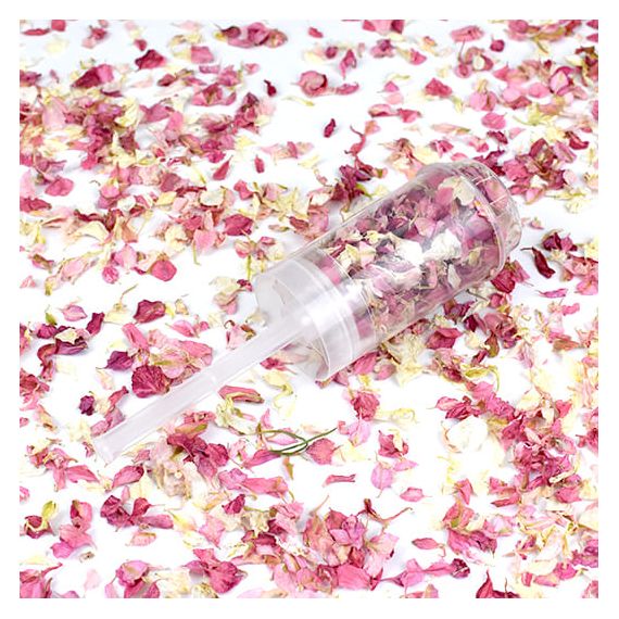 Confettis de fleurs push pop - rose