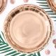 Assiettes rondes - rose gold