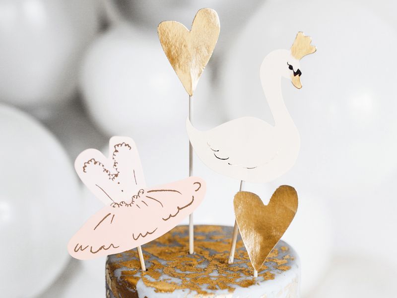 Cake Topper Cygne Et Danseuse X4 Modern Confetti Cake Topper Cygne Et Danseuse X4 Modern Confetti