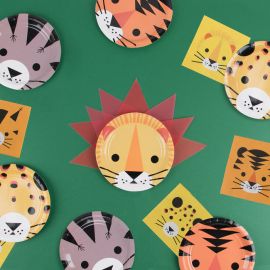 Assiettes anniversaire jungle