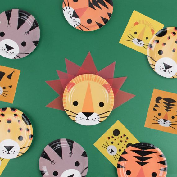 Assiettes anniversaire jungle