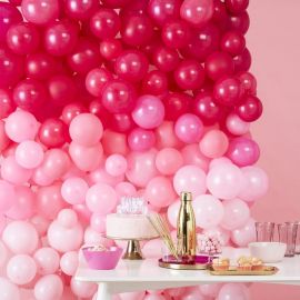 Mur de ballons - rose dégradé - MODERN CONFETTI