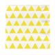 Serviettes triangles jaunes x20