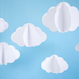 Nuages en papier à suspendre