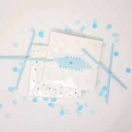 Serviettes anniversaire étoile argent