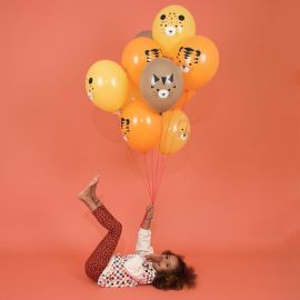 Ballons anniversaire Jungle x5