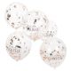 Ballons confettis EVJF rose nude x 5