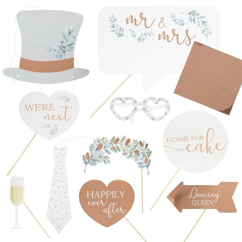 Accessoires photobooth mariage rose gold - Pour photos souvenirs !