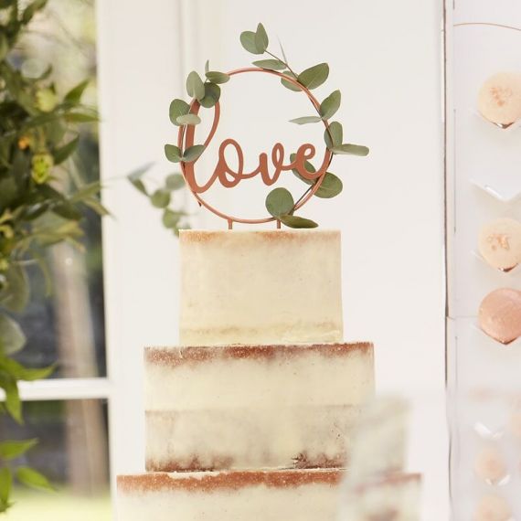 Décoration topper pour gâteau d'anniversaire rose gold