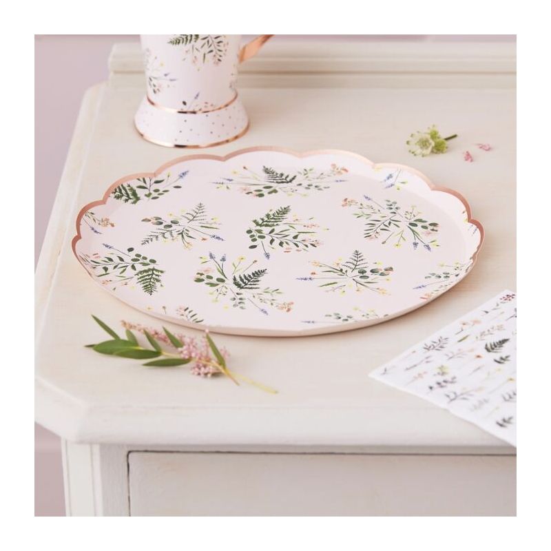 Assiettes mariage vegetal 20 pièces - Vaisselle jetable pas cher