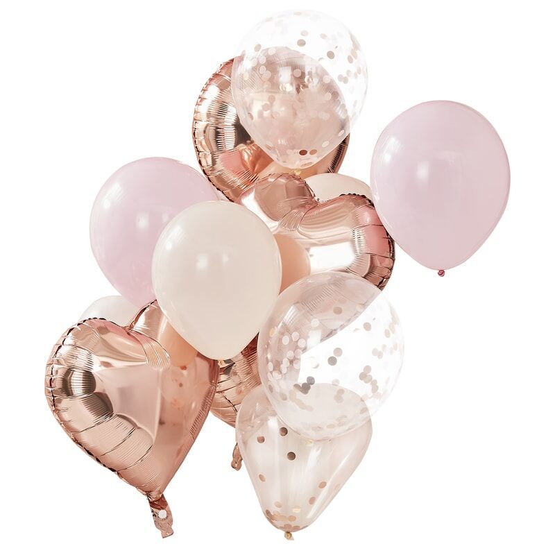 Bouquet de ballons confettis rose gold - MODERN CONFETTI