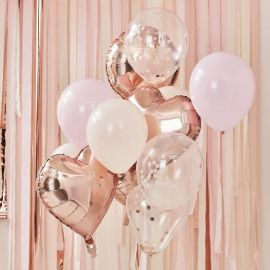 Ballon Chiffre 1 Rose Gold 85cm, decoration anniversaire pas cher - Badaboum