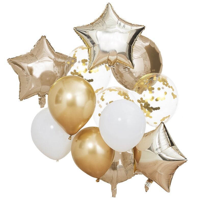 PARTYDECO - Ballon de baudruche confettis rond Ø…