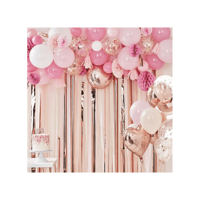 Ballon rose bonbon métallisé – Décoration de fête – Monstres des fêtes