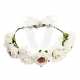 Couronne de fleurs blanche pour cheveux evjf