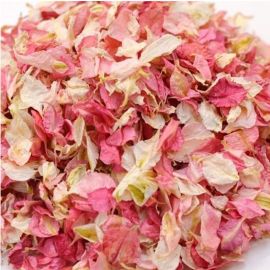Confettis de fleurs séchées biodégradables roses blush