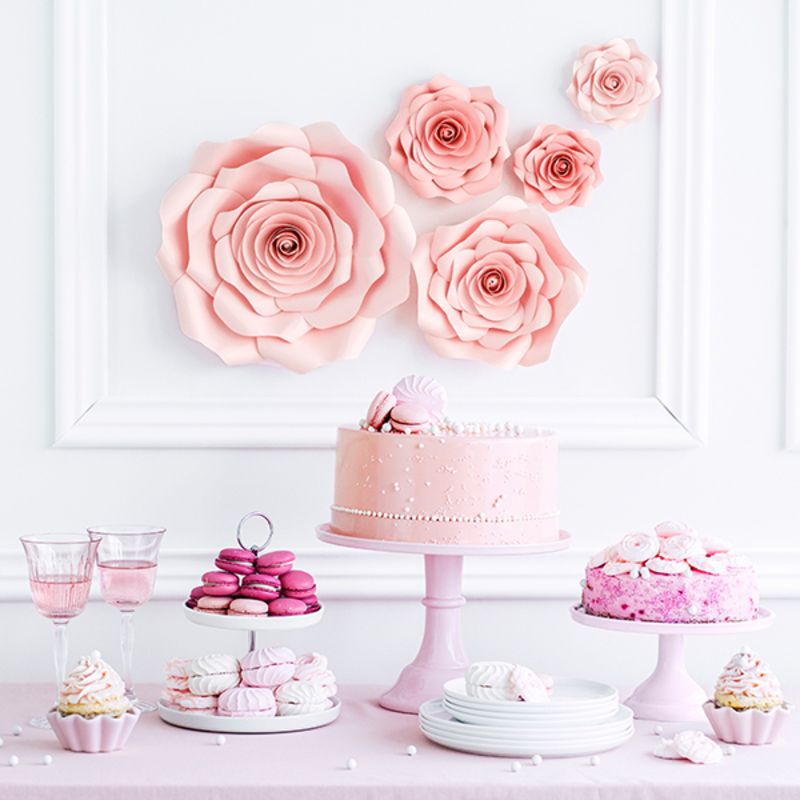 Fleurs Geantes En Papier Rose X5 Modern Confetti