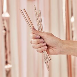 Pailles en acier Or rose