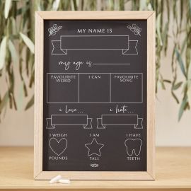 Baby Milestone Chalkboard Sign