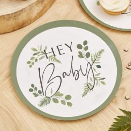 Assiettes jetables botanique "Hey Baby"