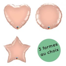 Ballon cœur étoile rond rose gold