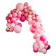 Arche de ballons fuchsia, rose et rose gold