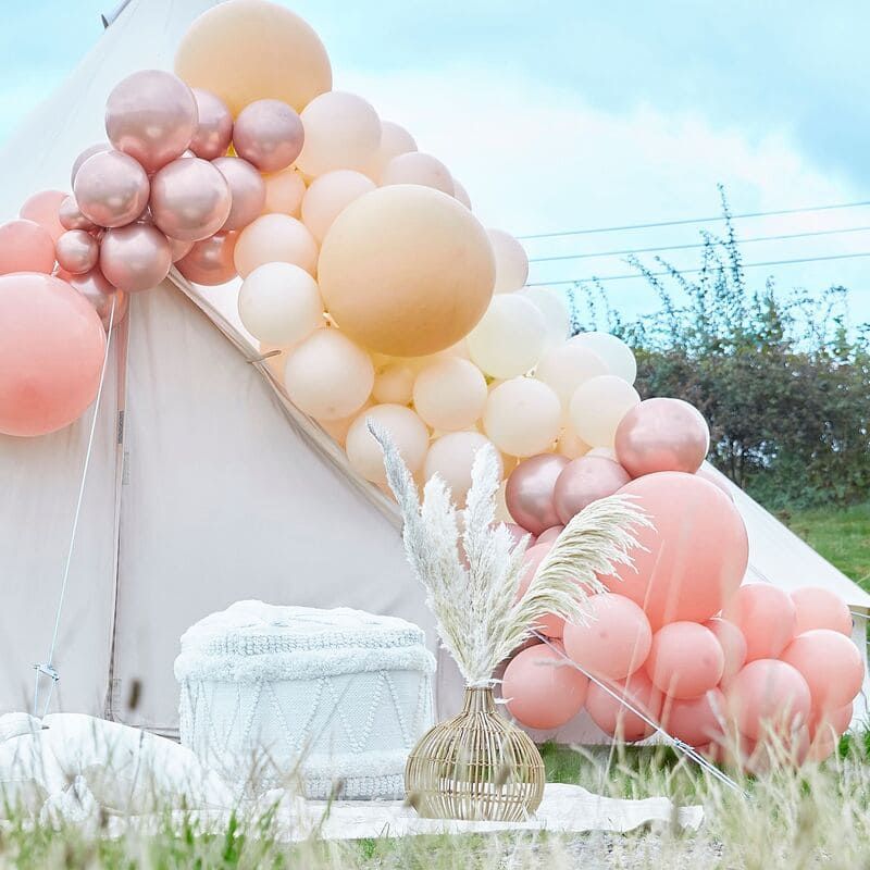 Arche de Ballon Anniversaire Rose Gold