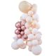 Arche de ballons rose gold et nude avec pampas