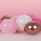 Ballons de baudruche rose, blanc, fuchsia et rose gold x40