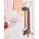 10 Ballons anniversaire 1an Rose Gold et Chiffre 1